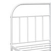 vidaXL Estructura cama sin colch&oacute;n con estribo metal blanco 140x190 cm