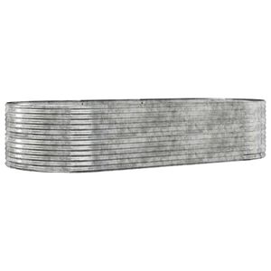 vidaXL Jardinera arriate acero galvanizado plata 291x140x68 cm