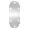 vidaXL Espejo de pared ovalado con luces LED vidrio 40x90 cm
