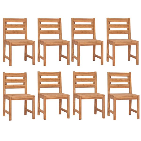 vidaXL Juego de comedor para jard&iacute;n 9 piezas madera maciza de teca