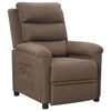 vidaXL Sill&oacute;n reclinable de tela gris taupe