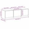 vidaXL Gabinete de TV con LEDs Madera envejecida 140 x 34 x 40 cm