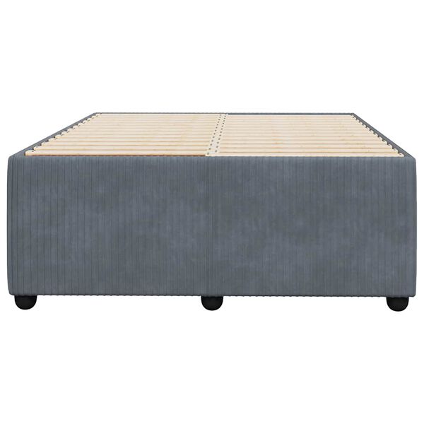 vidaXL Estructura de cama sin colch&oacute;n terciopelo gris oscuro 120x200cm