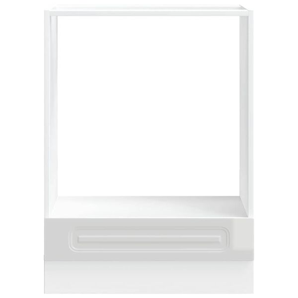 vidaXL Mueble de horno Kalmar alto brillo blanco madera reconstituida