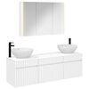 vidaXL Juego de Muebles de Ba&ntilde;o 4 uds. Blanco Madera de ingenier&iacute;a