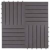 vidaXL Tile de Decking 10 pcs Gris 30 x 30 cm Madera de Acacia