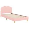 vidaXL Cama para ni&ntilde;os con cabecero Rosa 90 x 190 cm Tela de Oveja