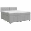 vidaXL Cama box spring con colch&oacute;n Gris Claro 140 x 200 cm Tela