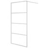 vidaXL Mampara de ducha vidrio ESG transparente plateado 100x195 cm