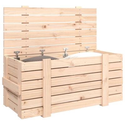 vidaXL Caja de almacenaje madera maciza de pino 91x40,5x42 cm