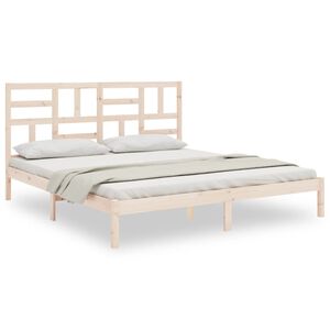 vidaXL Estructura de cama sin colch&oacute;n madera maciza 180x200 cm