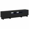 vidaXL Cabinet de TV LED de 5 piezas Negro Madera de ingenier&iacute;a
