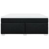 vidaXL Cama box spring con colch&oacute;n tela negro 180x200 cm