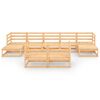 vidaXL Juego de muebles de jard&iacute;n 9 piezas madera maciza de pino