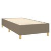 vidaXL Cama box spring colch&oacute;n y luces LED tela gris taupe 90x200 cm