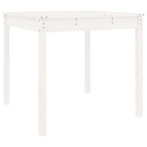 vidaXL Mesa de jard&iacute;n madera maciza de pino blanco 82,5x82,5x76 cm