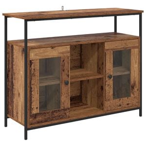 vidaXL Vitrina Madera Vieja 100 x 35 x 80 cm Madera de ingenier&iacute;a