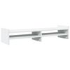 vidaXL Soporte de monitor madera maciza de pino blanco 100x27x20 cm