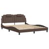vidaXL Estructura de cama Viana sin colch&oacute;n cuero sint&eacute;tico marr&oacute;n 160x200cm
