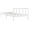 vidaXL Estructura de cama sin colch&oacute;n madera maciza blanco 90x200 cm