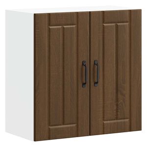 vidaXL Armario de pared de cocina Lucca roble marr&oacute;n