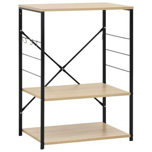 vidaXL Armario microondas madera ingenier&iacute;a negro roble 60x39,6x79,5cm
