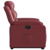 vidaXL Sill&oacute;n reclinable elevable cuero artificial rojo tinto