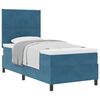 vidaXL Cama tipo Box Spring con colch&oacute;n Azul Oscuro 100 x 200 cm tela