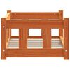 vidaXL Cama para perro con almacenamiento Marrón cera 55 x 45 x 28 cm