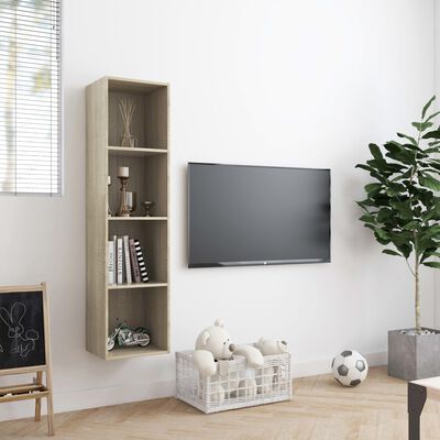 vidaXL Estantería/mueble de TV roble Sonoma 143x30x36 cm