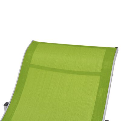 vidaXL Tumbonas plegables 2 unidades textilene verde