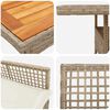 vidaXL Conjunto de Comedor de Jard&iacute;n 3 pcs Beige rat&aacute;n sint&eacute;tico