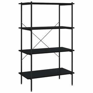 vidaXL Estanter&iacute;a de 4 niveles negra 80x40x130 cm