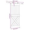 vidaXL Puerta corredera con herrajes madera maciza de pino 85x210 cm