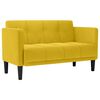 vidaXL Sof&aacute; de dos plazas amarillo de terciopelo de 111 cm