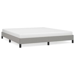 vidaXL Cama sin colch&oacute;n tela gris claro 160x200 cm