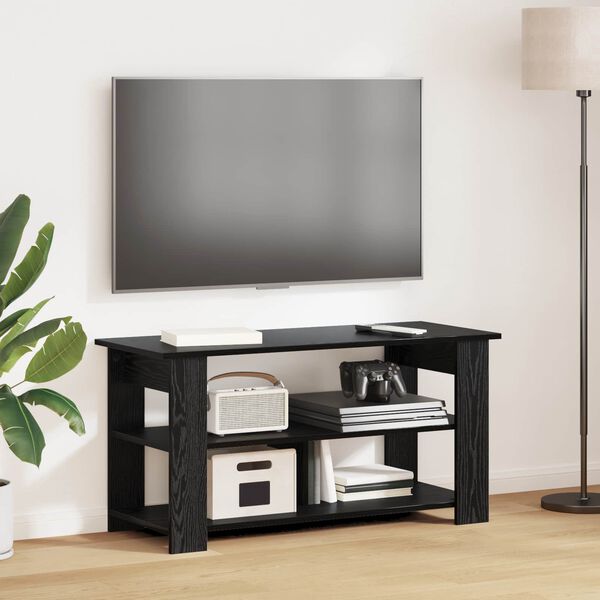 vidaXL Soporte para TV Roble Negro 100 x 40 x 50 cm