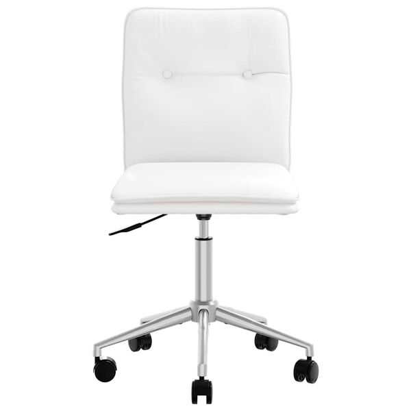 vidaXL Silla de comedor de cuero sint&eacute;tico blanco