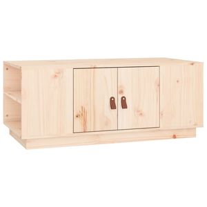 vidaXL Mesa de centro de madera maciza de pino 100x50x41 cm