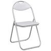 vidaXL Silla Plegable 8 uds. Cuero sint&eacute;tico y gris 48 x 43,5 x 81 cm