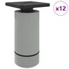 vidaXL Patas de Muebles Ajustable 12 pcs 64 x 64 x 100 mm PP