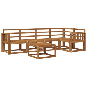 vidaXL Juego de Sof&aacute; 6 pcs Natural Madera de Acacia S&oacute;lida