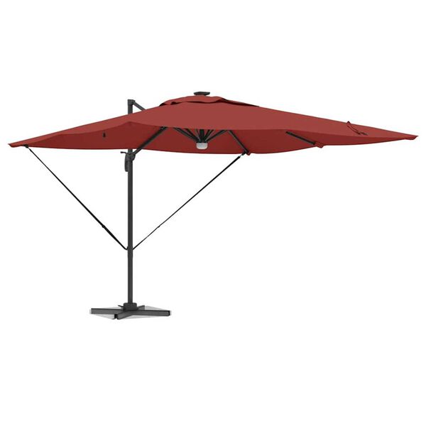 vidaXL Parasol Roma Rojo 286 x 284 x 270 cm Aluminio y poli&eacute;ster