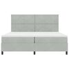 vidaXL Cama tipo Box Spring con colch&oacute;n Gris Claro 200 x 200 cm tela