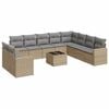 vidaXL Set de sof&aacute;s de jard&iacute;n 11pzas con cojines rat&aacute;n sint&eacute;tico beige
