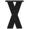 vidaXL Patas para mesa de centro en forma de X (2 unidades), color negro, 28 x (42-43) cm, acero