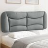 vidaXL Cabecero de cama acolchado Hvar tela gris claro 140 cm