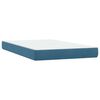 vidaXL Cama box spring con colch&oacute;n y LED terciopelo azul oscuro 120x210 cm