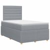 vidaXL Cama box spring con colch&oacute;n Gris Claro 120 x 200 cm Tela