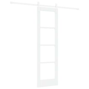 vidaXL Puerta Corredera 61 x 198,5 cm Madera de pino maciza y vidrio